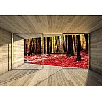 Höstskog 3D Modern Fönster Höstskog 3D Modern Fönster