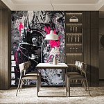 Fototapet "Rosa Harmoniburst" Fototapet Rosa Harmoniburst