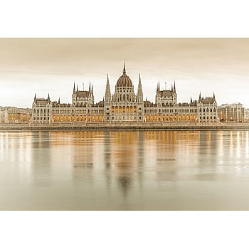 Parliament Building in Budapest in Sepia
