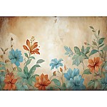 AI-Fototapet Blekta Vintage Blomster