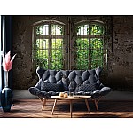 Fototapet med murgröna fönsterimitation