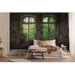 Fototapet med murgröna fönsterimitation