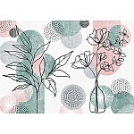 Linjekonst: Blommor och Geometri