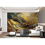 Fototapet Abstract Golden Waves