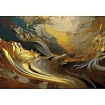 Fototapet Abstract Golden Waves