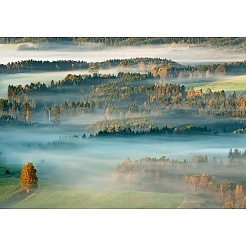 Sunrise In A Beautiful Mountain In The Czech Republic