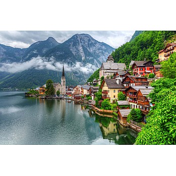 Wall Mural Hallstatt Village in Alps 