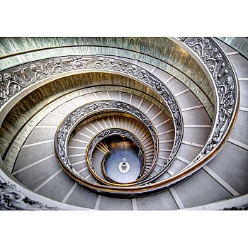 Fototapet Spiral Stairs in Vatican 