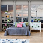 3D Window View New York City Skyline Photo Wallpaper Mural 