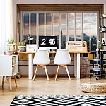 3D Window View New York City Skyline Photo Wallpaper Mural 