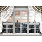 3D Window View New York City Skyline Photo Wallpaper Mural 