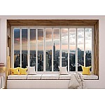 3D Window View New York City Skyline Photo Wallpaper Mural 