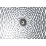 3d grå cirkulär design optisk illusion fototapet 