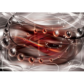 3d modern prydnadsdesign röd fototapet 