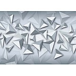 3d moderna grå och vita trianglar design fototapet 