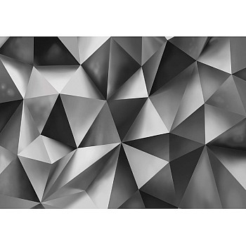 3d polygon textur mörkgrå fototapet 