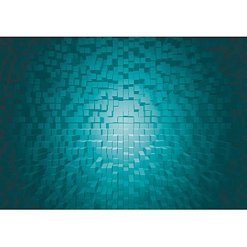 3d turkos modern pixel design fototapet 
