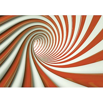 3d virvel tunnel orange och vit bakgrundsbild fototapet 