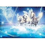 Vingarna hästar Pegasus blå fototapet 