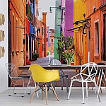 Old colorful street photo wallpaper 