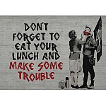 Banksy graffiti fototapet