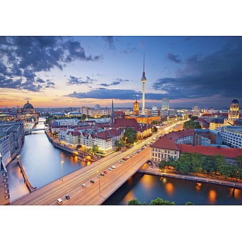 Berlin City Skyline At Night Fernsehturm Photo Wallpaper Mural 