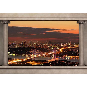 Istanbul City Roman Column View Photo Wallpaper Mural 