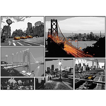 City Comic Style Photo Wallpaper Mural 