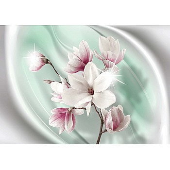 Magnolia Modern Blommig Design Grön