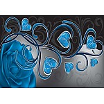 Moderna Rosa & Blå Hjärtvirvlar