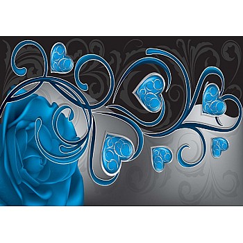 Moderna Rosa & Blå Hjärtvirvlar