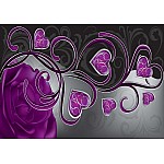 Moderna Rosa & Lila Hjärtvirvlar