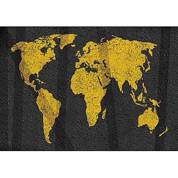 Modern World Map Grunge Texture