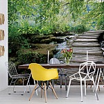 Grön Skogsvattenfall