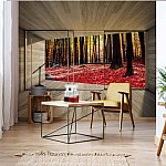 Höstskog 3D Modern Fönster Höstskog 3D Modern Fönster