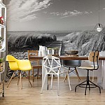 Kustpromenad Svartvit Kustpromenad Svartvit