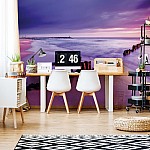 Lila Solnedgång Vid Havet Lila Solnedgång Vid Havet