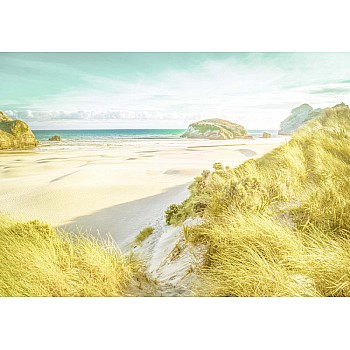 Pastellfärgad Sandstrand