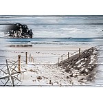 Rustik Trästig Till Stranden