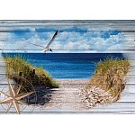 Rustik Trästig Till Stranden