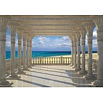 Sandstrand Vy Genom Kolonner