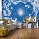 Blå Himmel Med Vita Moln