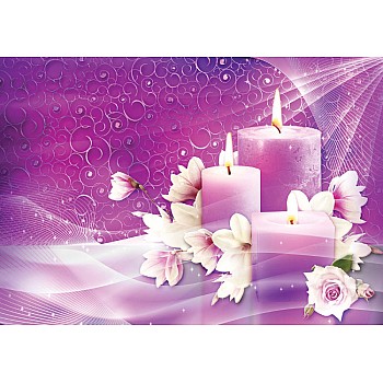 Rosa Och Lila Spa Ljus