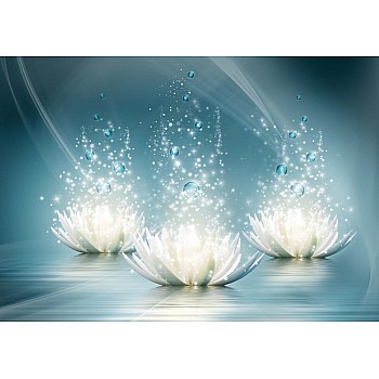 Blåa Gnistrande Spa Blommor