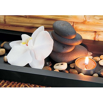 Spa Stenar Och Blommor