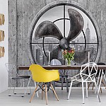 New York City Fan Window View Photo Wallpaper Mural 