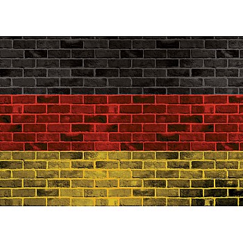 Tyska flaggan tegelväggtextur fototapet 