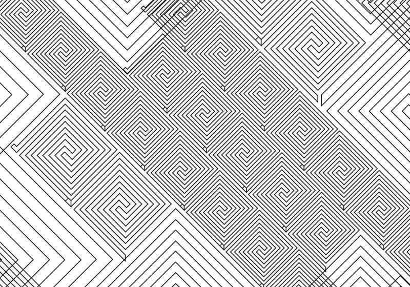 Moderna geometriska mönster vit och grå fototapet 